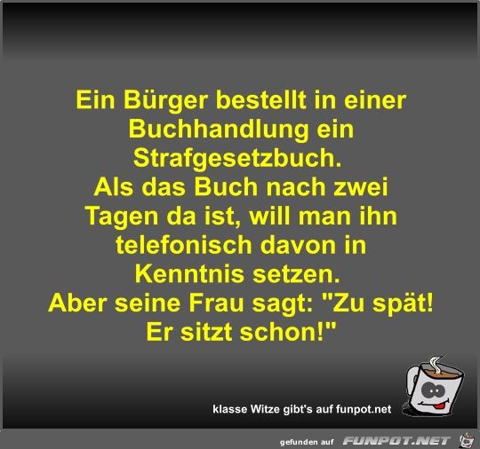 Ein Bürger bestellt in einer Buchhandlung ein... Ein Bürger bestellt in einer Buchhandlung ein...
