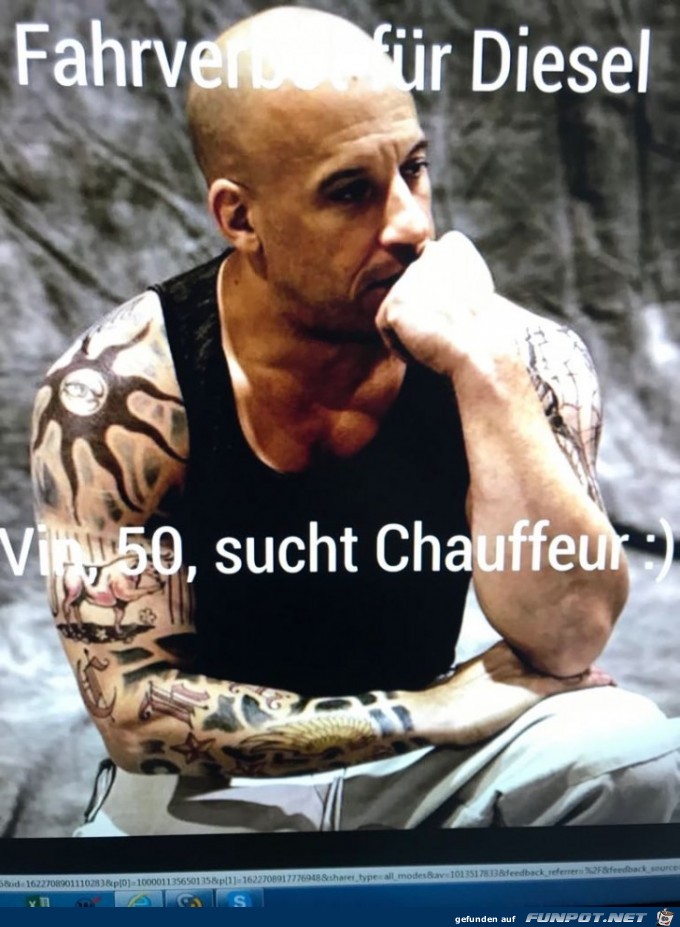 Vin Diesel sucht Chaufeur Vin Diesel sucht Chaufeur