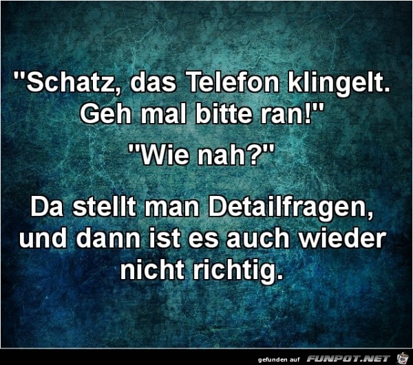 Das Telefon klingelt