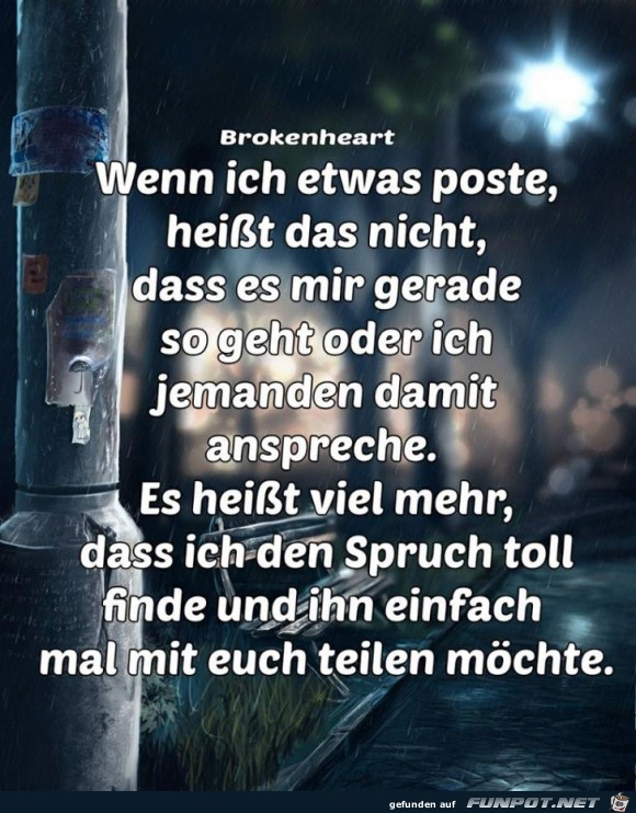 Wenn ich etwas poste Wenn ich etwas poste