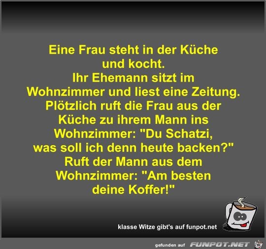 Eine Frau steht in der Küche und kocht Eine Frau steht in der Küche und kocht