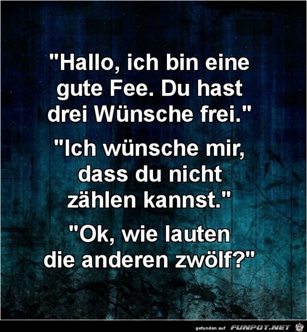 Hallo, ich bin eine gute Fee,......