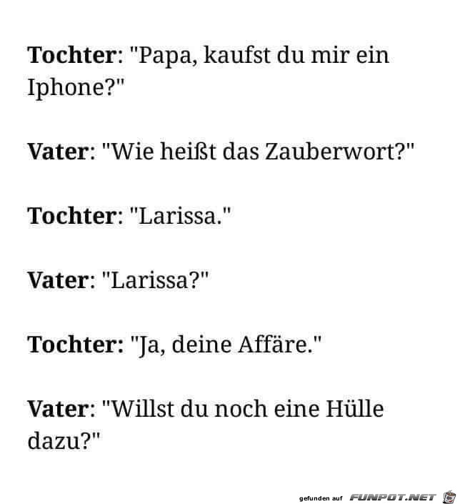 Papa kaufst du mir ein I-Phone?