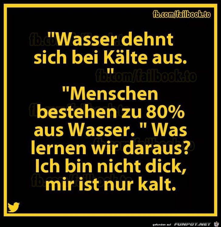 Wasser dehnt sich aus... Wasser dehnt sich aus...