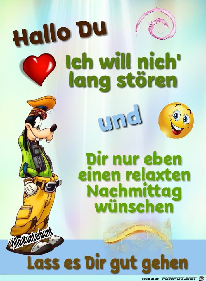 Will nicht stoeren Will nicht stoeren