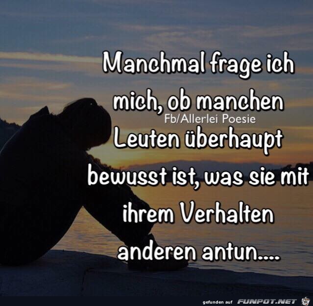 Manchmal frage ich mich