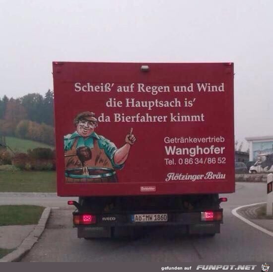 Scheiss auf Regen und Wind