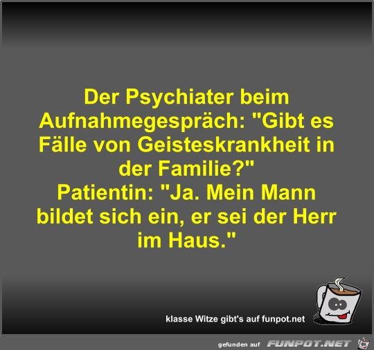 Der Psychiater beim Aufnahmegespräch Der Psychiater beim Aufnahmegespräch