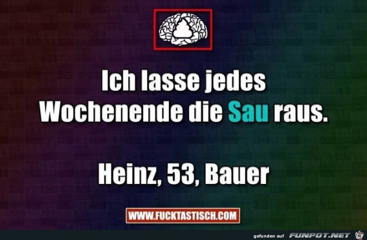 Die Sau raus lassen Die Sau raus lassen