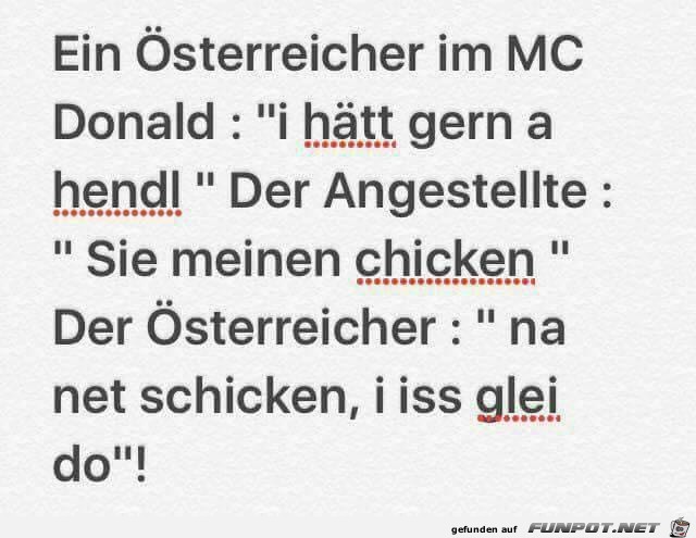 Österreicher beim Mäci Österreicher beim Mäci