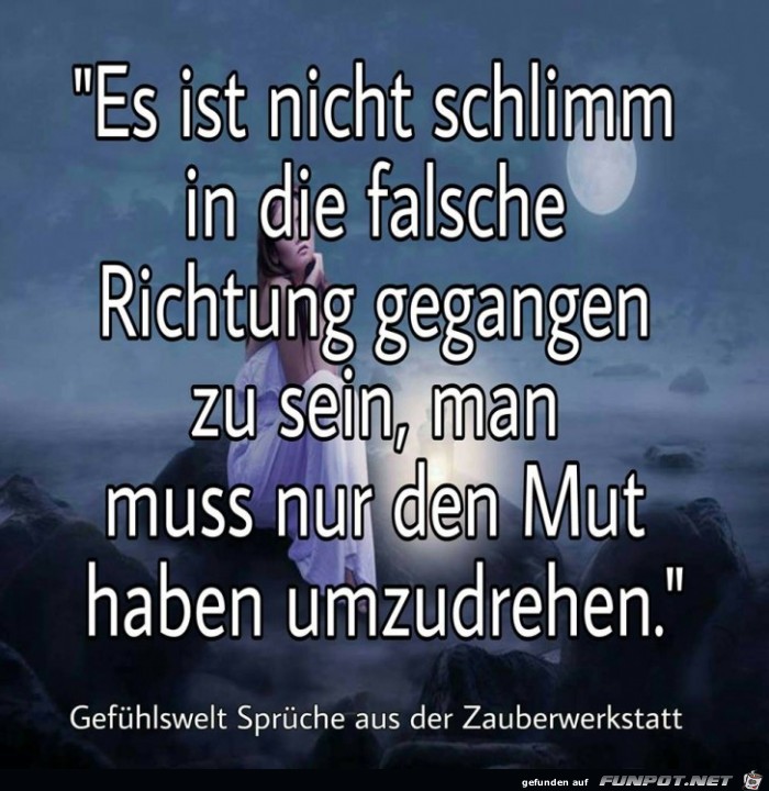 Falsche Richtung