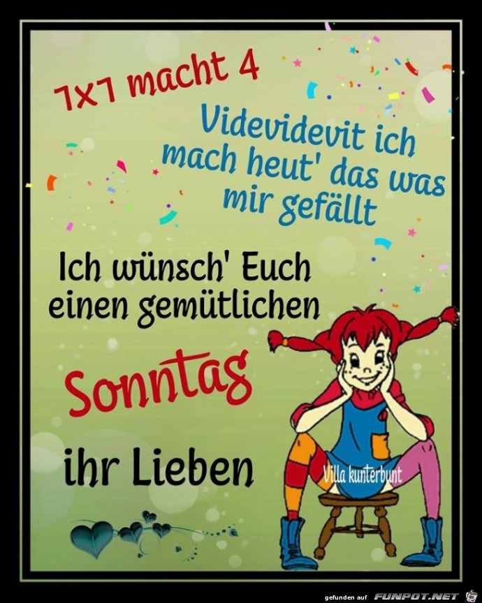 Einen gemuetlichen Sonntag Einen gemuetlichen Sonntag