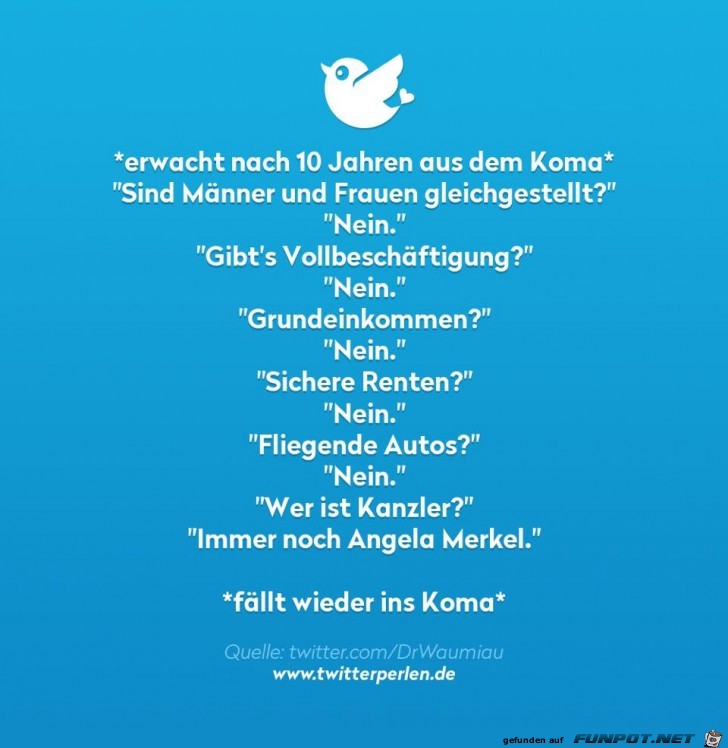 Wenn Du nach 10 Jahren aus dem Koma erwachst Wenn Du nach 10 Jahren aus dem Koma erwachst