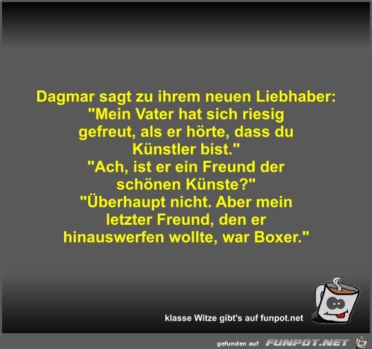 Dagmar sagt zu ihrem neuen Liebhaber Dagmar sagt zu ihrem neuen Liebhaber