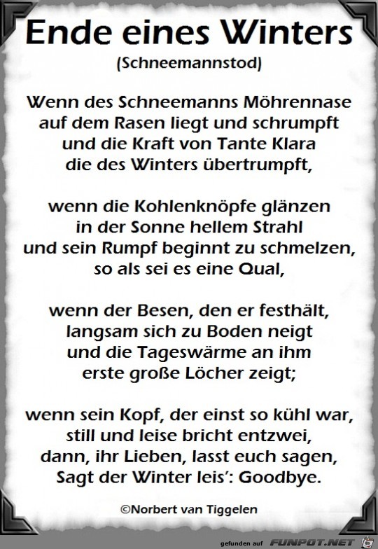 Ende eines Winters 2018