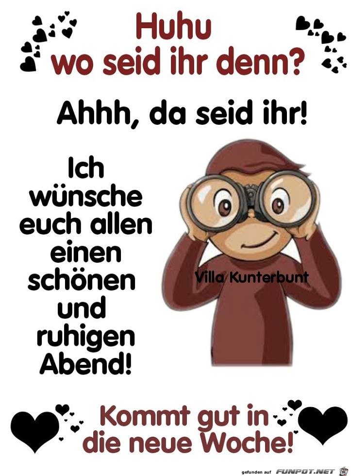 Huhu wo seid ihr den