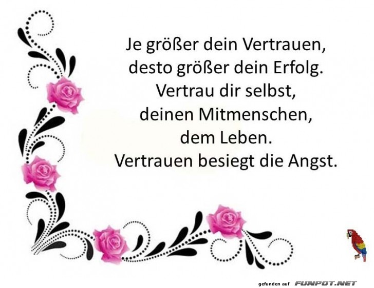 Je größer dein Vertrauen Je größer dein Vertrauen