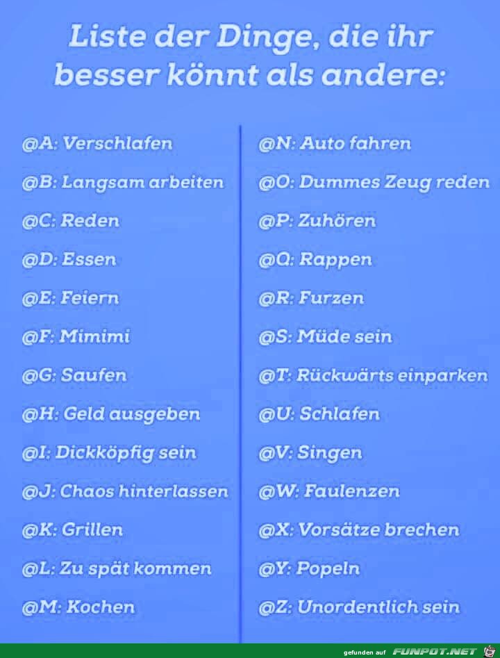 Das kannst du besonders gut Das kannst du besonders gut