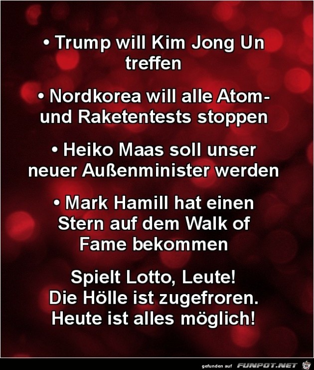 Trump will Kim Jong Un treffen,......
