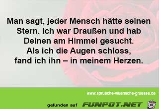 man sagt, jeder Mensch hätte einen Stern,...... man sagt, jeder Mensch hätte einen Stern,......