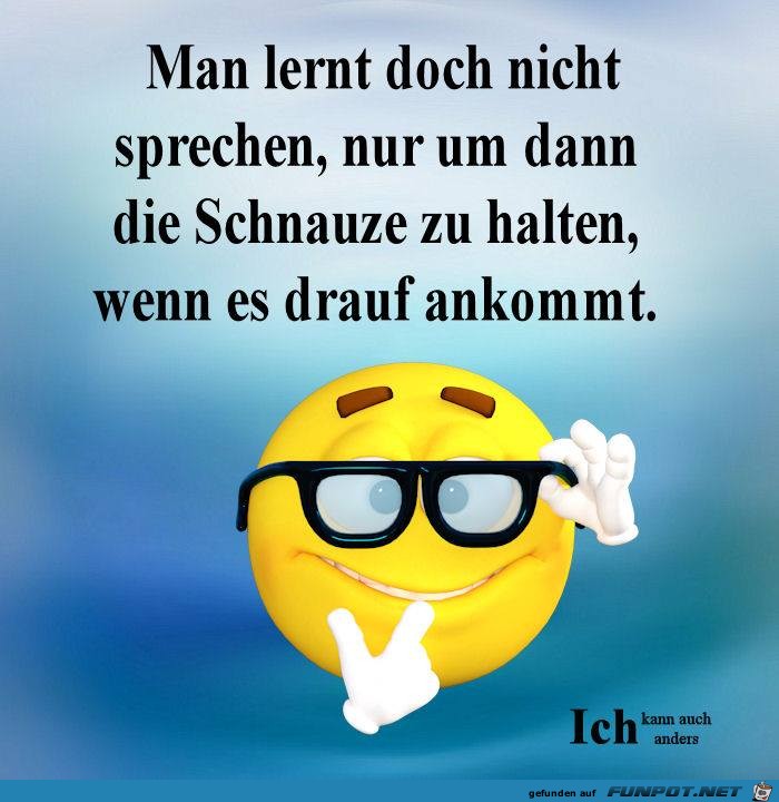 Man lernt doch nicht