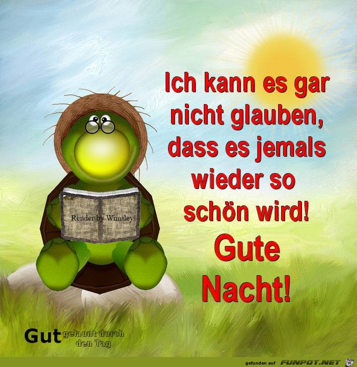 Kann es gar nicht glauben