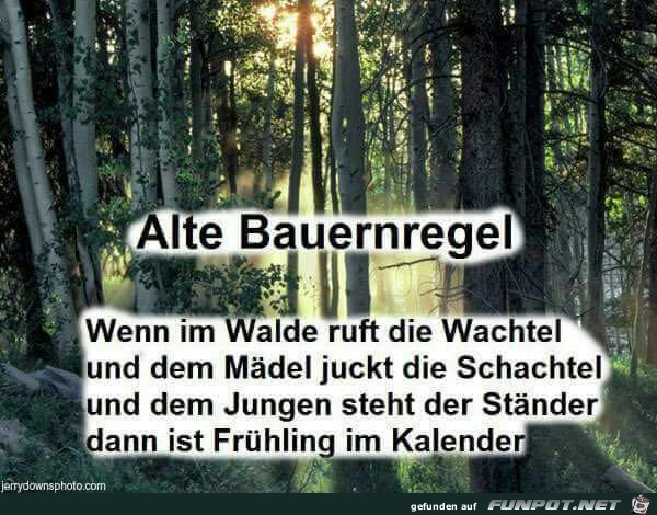Alte Bauernregel Alte Bauernregel