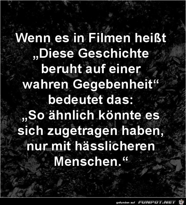 Genau so ist es Genau so ist es