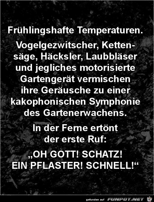 Frhlinghafte Temperaturen......