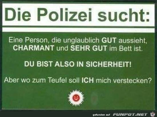 die Polizei sucht........