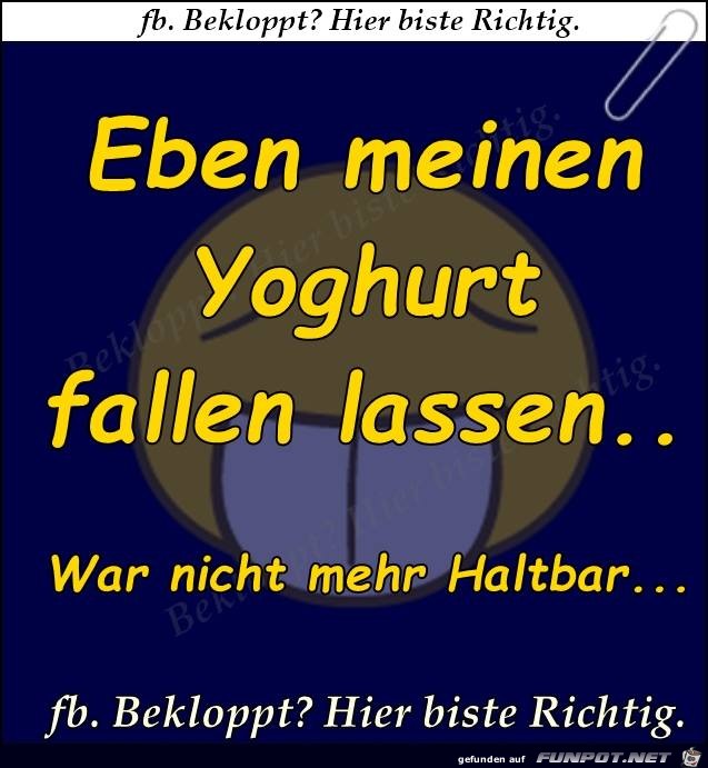Yoghurt fallen lassen Yoghurt fallen lassen