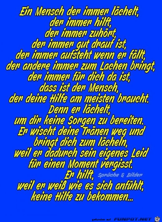 Ein Mensch der immer laechelt Ein Mensch der immer laechelt