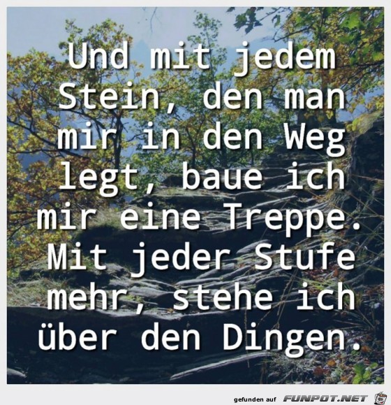 Mit jedem Stein