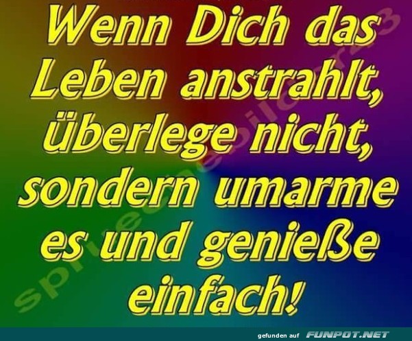 Wenn dich das Leben anstrahlt Wenn dich das Leben anstrahlt