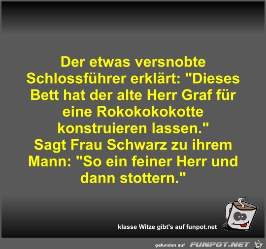 Der etwas versnobte Schlossführer erklärt Der etwas versnobte Schlossführer erklärt