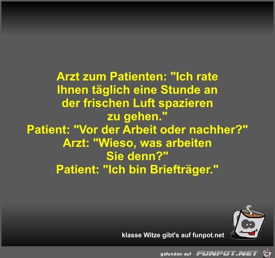 Arzt zum Patienten