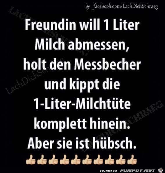 Milch abmessen Milch abmessen