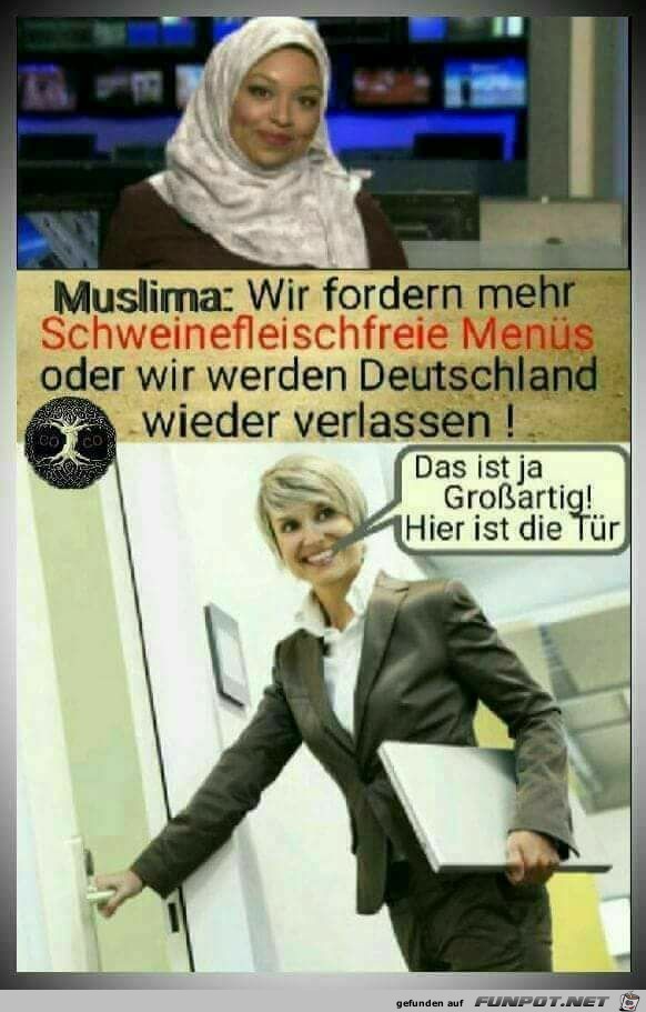 Hier ist die Tür! Hier ist die Tür!