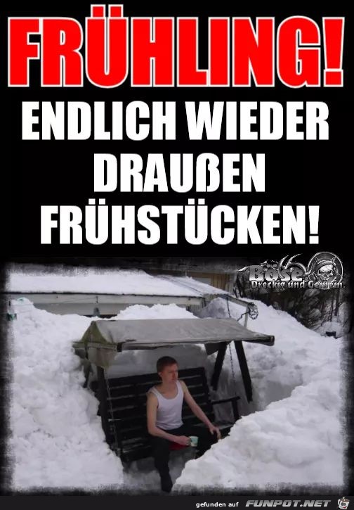 Frhling - endlich wieder draussen Frhstcken...