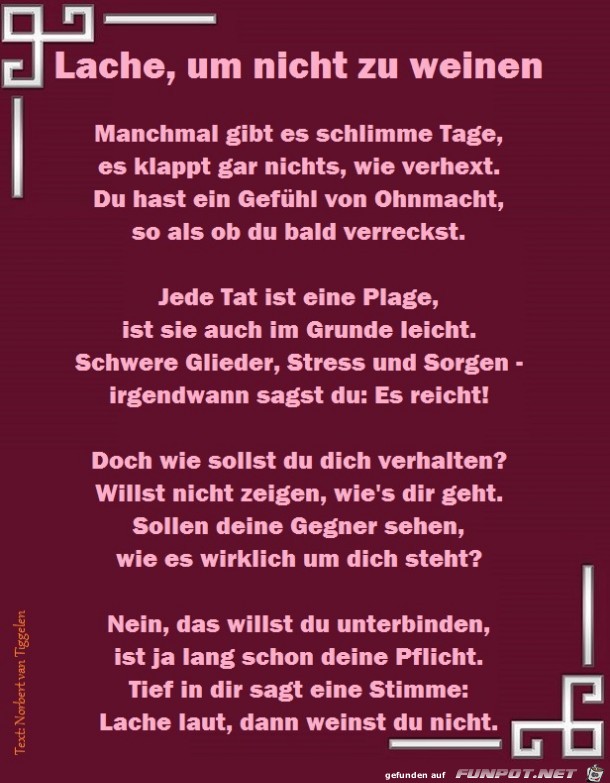 lache um nicht zu weinen 2018