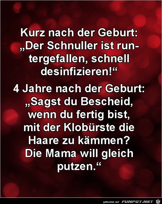 kurz nach der Geburt........