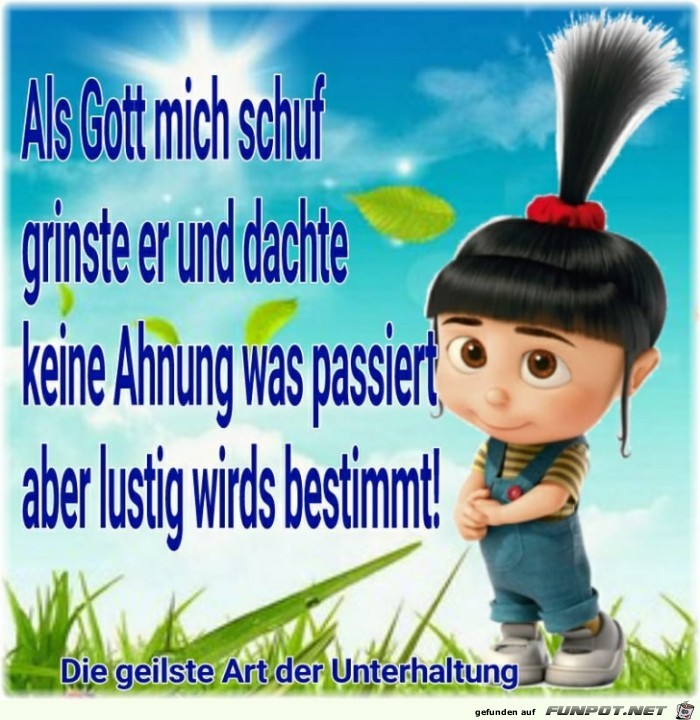 Als Gott mich schuf