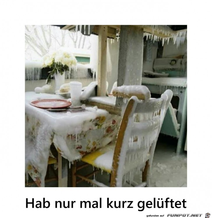Hab nur mal kurz gelüftet Hab nur mal kurz gelüftet