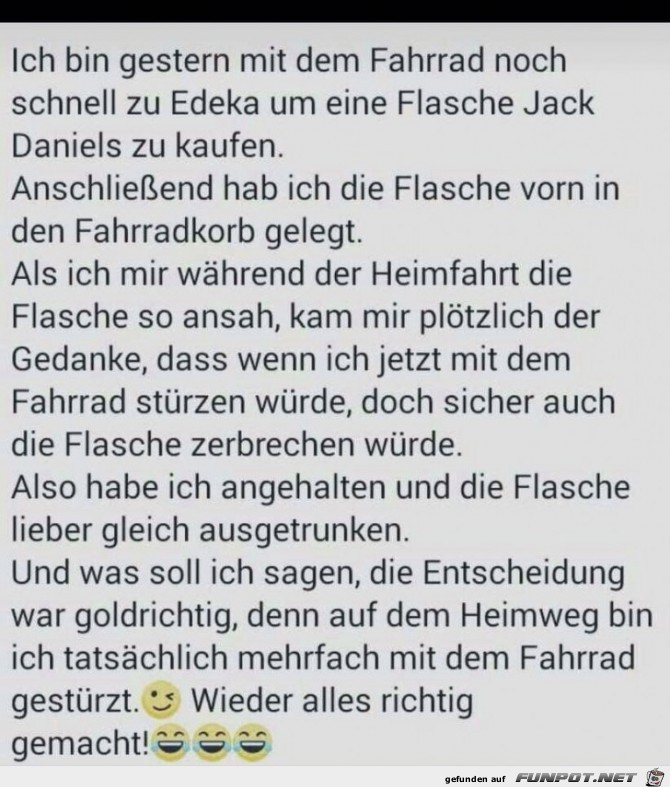 Flasche Jack Daniels gekauft