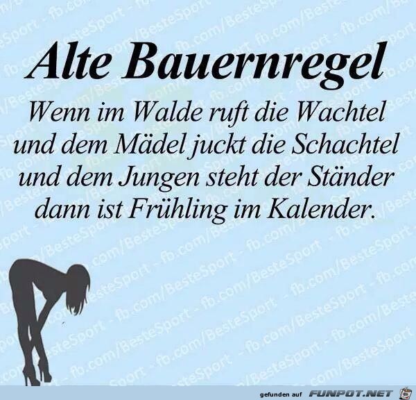 Alte Bauernregel Alte Bauernregel