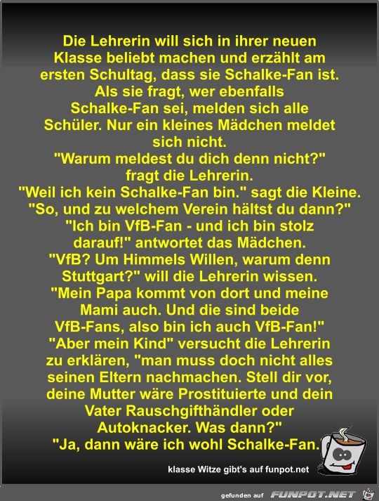 Die Lehrerin will sich in ihrer neuen Klasse beliebt machen Die Lehrerin will sich in ihrer neuen Klasse beliebt machen
