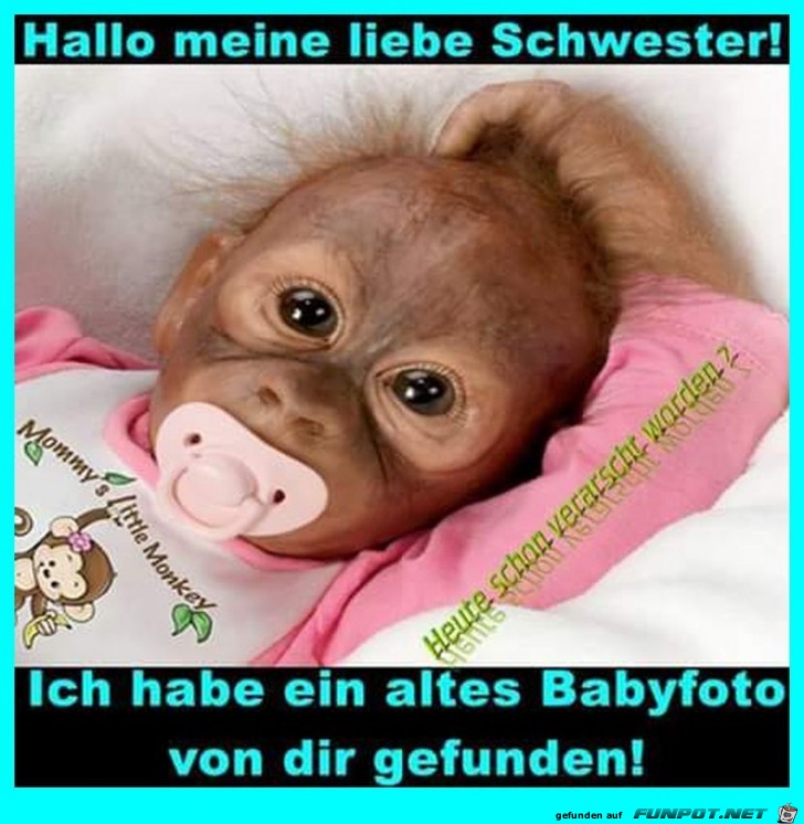 Babyfoto von Schwester gefunden