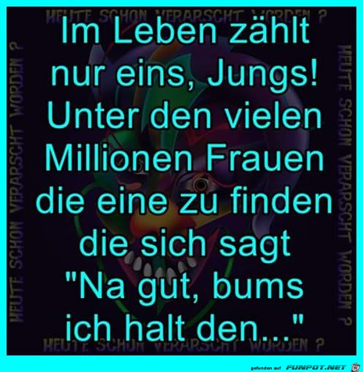 Im Leben zählt nur eins Im Leben zählt nur eins