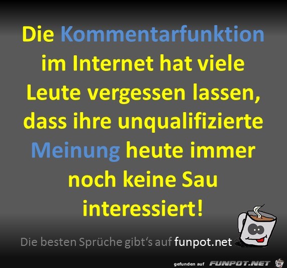 Kommentarfunktion Kommentarfunktion
