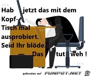 Kopf Tisch